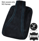 BLUE STITCHING REAL SUEDE MANUAL GEAR GAITER FITS TOYOTA MR2 MK2 1989-2000