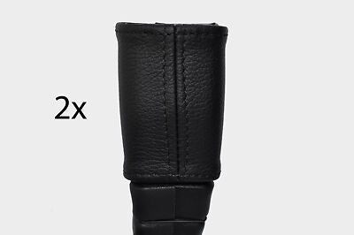 black stitch FITS HYUNDAI COUPE 02-09 2X FRONT SEAT BELT STALK COVERS CUSTOM NEW