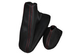RED STITCH FITS BMW 6 SERIES E63 E64 07-10 AUTO AUTOMATIC GEAR & HANDBRAKE