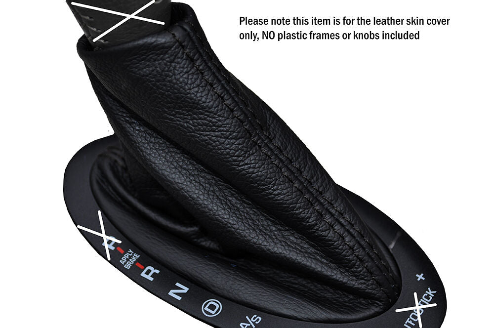 BLACK STITCH LEATHER AUTO AUTOMATIC GEAR GAITER FITS CHRYSLER PT CRUISER 00-10