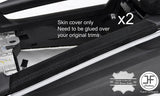 BLACK STITCH 2X CONSOLE TRIM SUEDE COVERS FITS MERCEDES GL CLASS X164 2006-2012