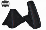 BLACK SUEDE TRI STITCH GAITERS FITS BMW 1 Series E81 E87 E82 E88 2004-2013