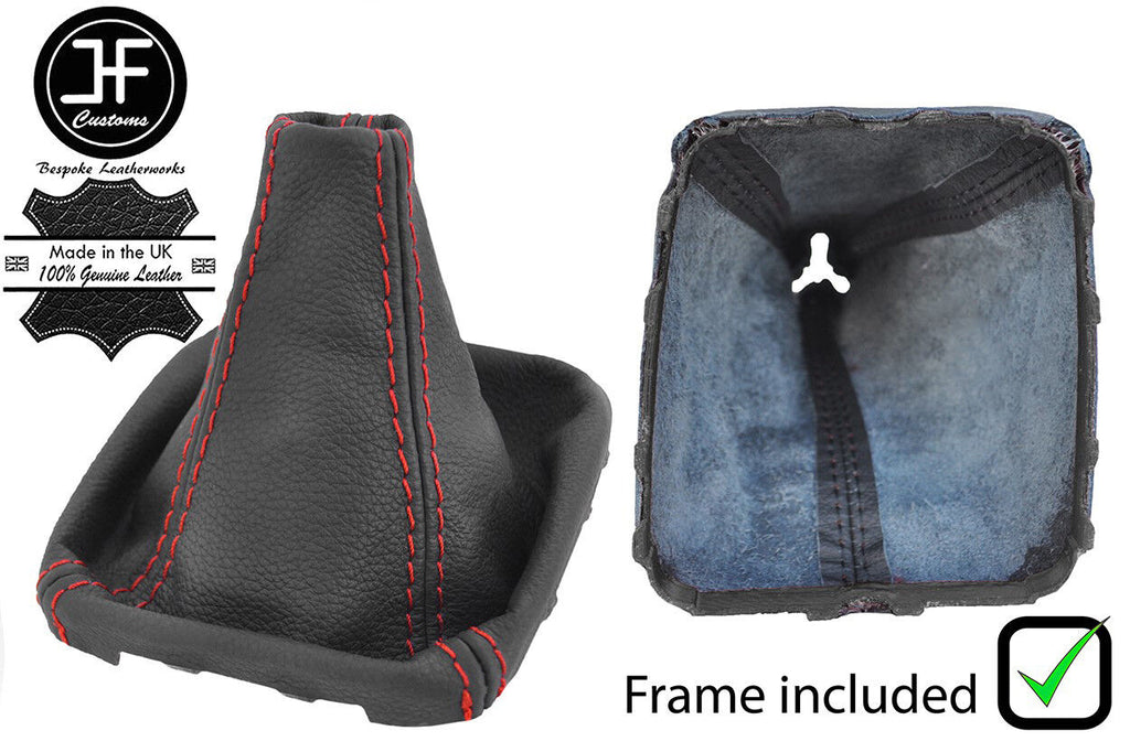 RED STITCH LEATHER GEAR GAITER+PLASTIC FRAME FOR VAUXHALL ZAFIRA B MK2 05-12