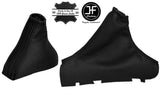 BLACK  REAL LEATHER AUTOMATIC GEAR & HANDBRAKE GAITER FOR VOLVO S80 1998-2006