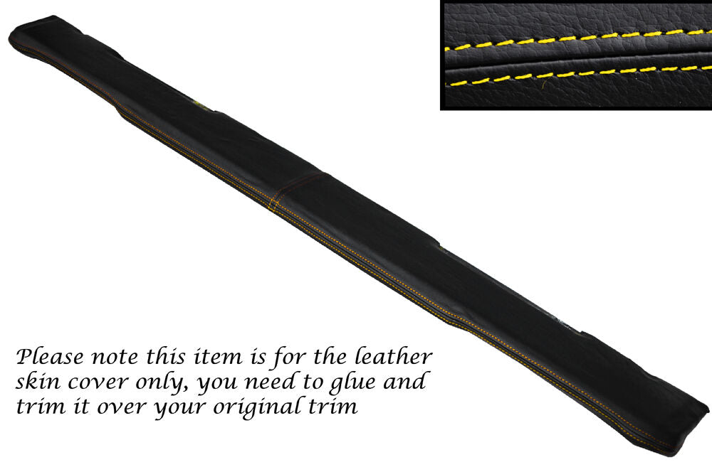 YELLOW STITCH TOP DASH DASHBOARD LEATHER SKIN COVERS FITS LAND ROVER SERIES 3