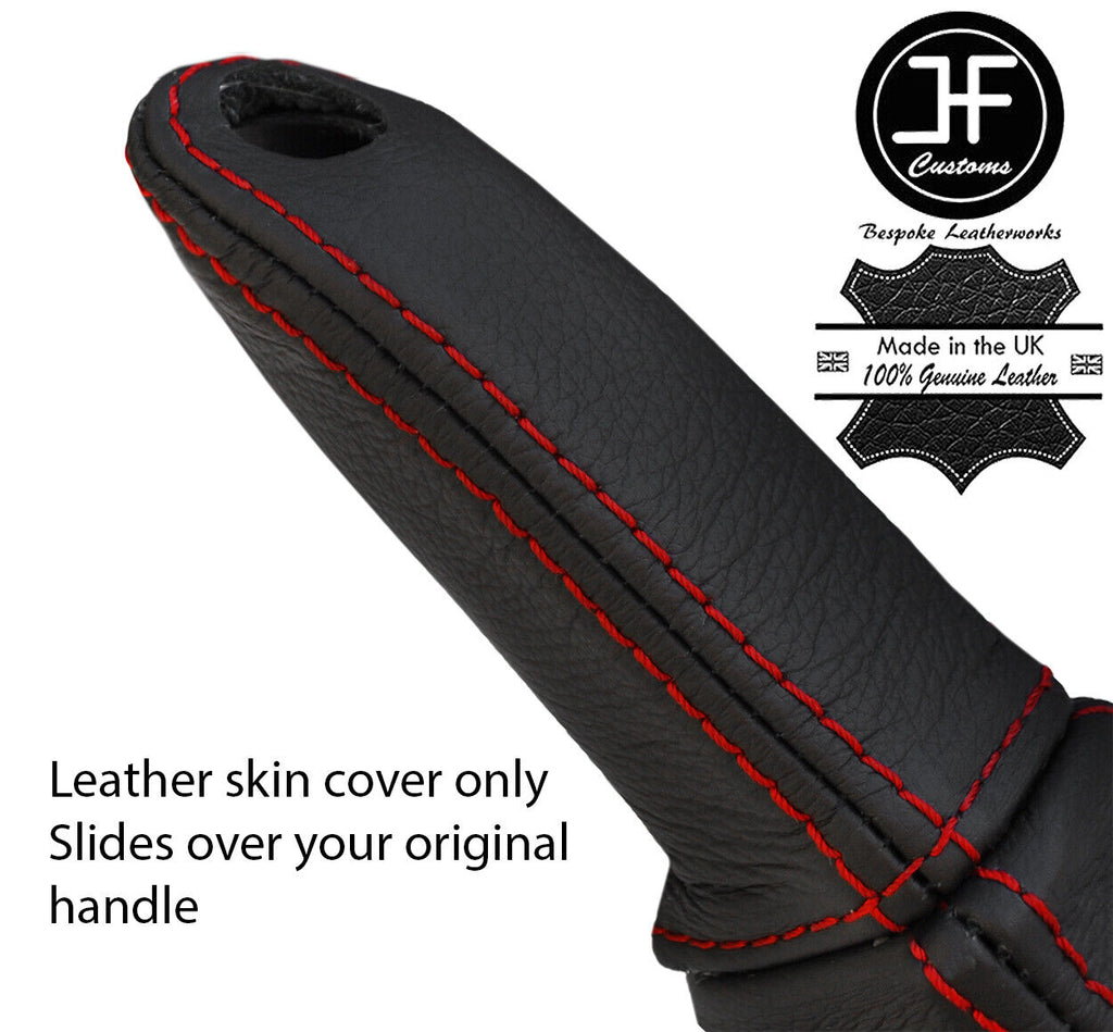 RED STITCH TOP GRAIN LEATHER HANDBRAKE HANDLE COVER FITS BMW Z4 E85 E86 02-08