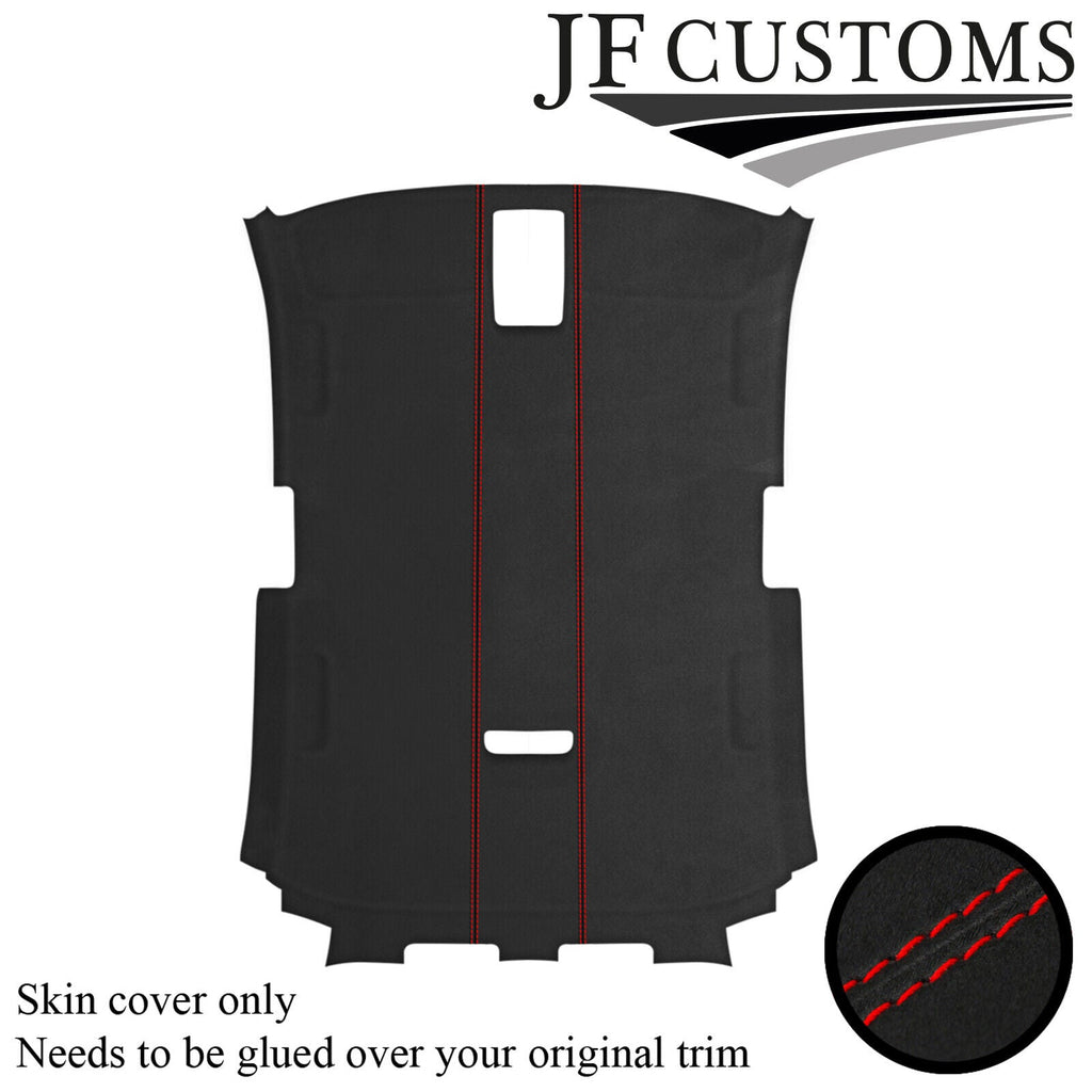 RED STITCH D GREY SUEDE ROOF HEADLINER COVER FOR AUDI A3 8P 04-12 3 DOOR