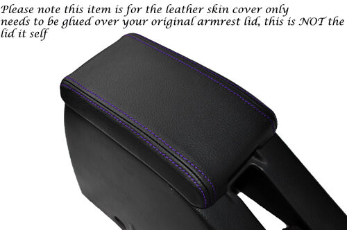 PURPLE STITCH FITS NISSAN PULSAR GTIR GTI R RNN14 LEATHER ARMREST SKIN COVER