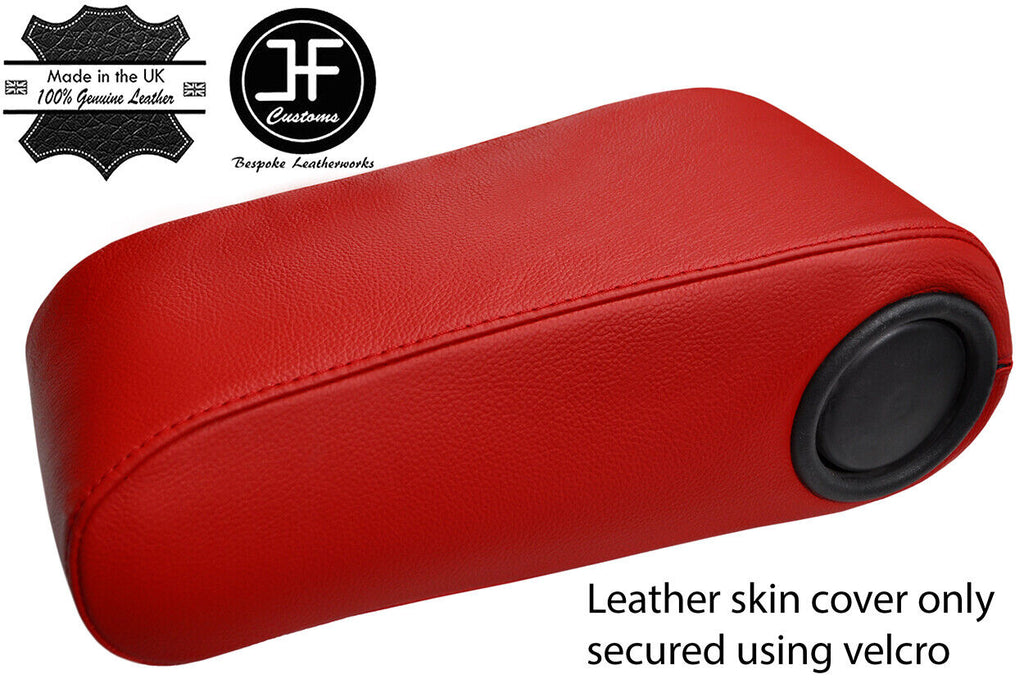 RED TOP GRAIN REAL LEATHER ARMREST COVER FOR MERCEDES W124 1993-1996 CUSTOM NEW