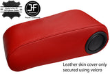 RED TOP GRAIN REAL LEATHER ARMREST COVER FOR MERCEDES W124 1993-1996 CUSTOM NEW