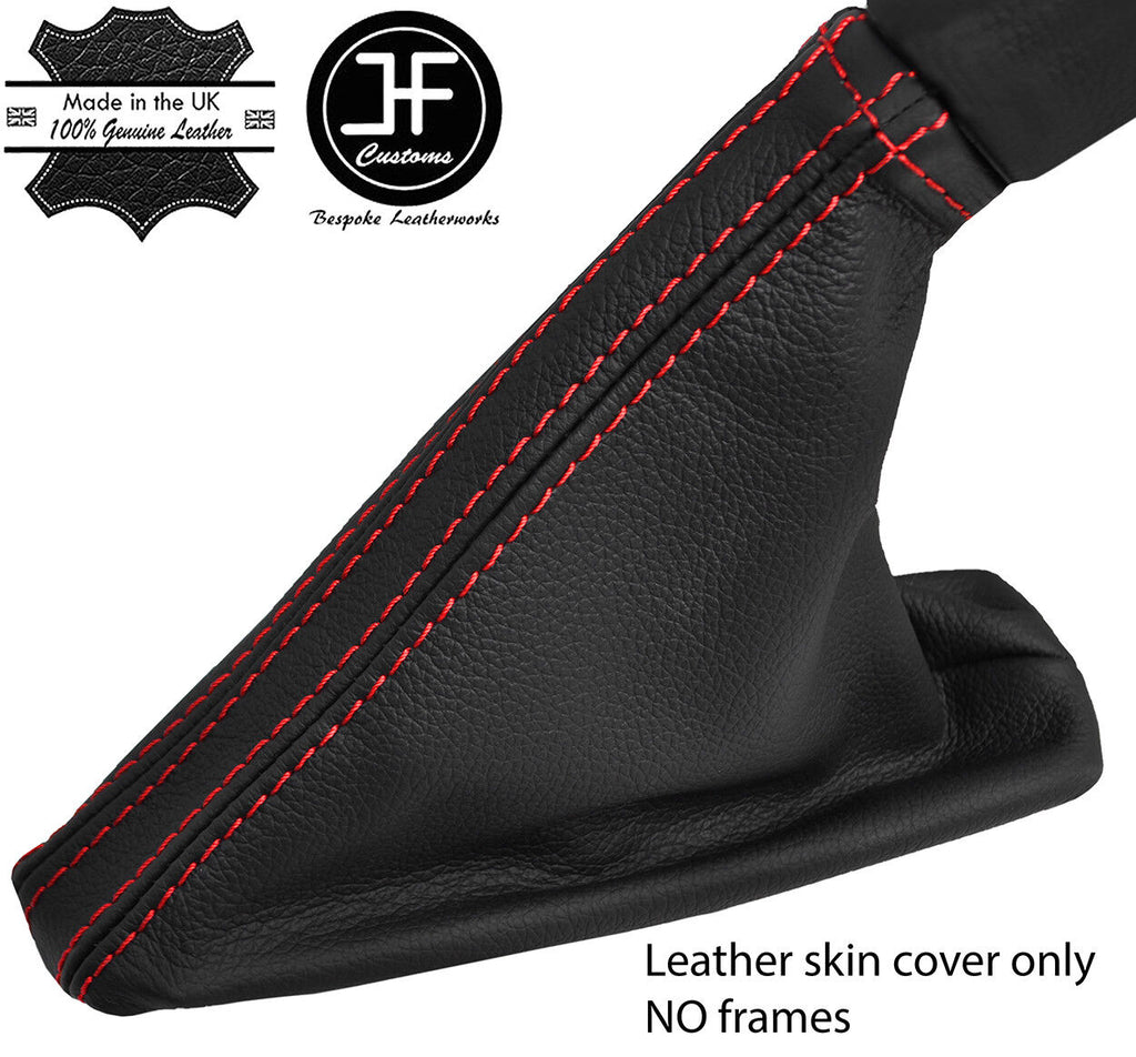 RED STITCH TOP GRAIN REAL LEATHER HANDBRAKE GAITER FOR FORD FOCUS C MAX 03-07