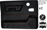 ORANGE STITCH 2X FRONT FULL DOOR CARD SKIN COVER FITS LAND ROVER DISCOVERY 96-04