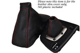 RED STITCH FITS ALFA ROMEO 156 SELESPEED LEATHER GEAR & HANDBRAKE GAITERS ONLY