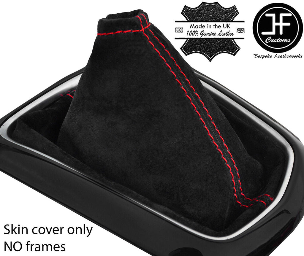 RED STITCH SUEDE MANUAL GEAR GAITER FITS NISSAN QASHQAI J11 2013-2018 CUSTOM NEW