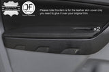 BLACK STITCH 2X FRONT DOOR ARMREST LEATHER COVERS FITS FORD RANGER 2012-2016