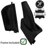BLACK STITCH REAL LEATHER HANDBRAKE + PLASTIC FRAME FOR LEXUS IS200 IS300 98-05