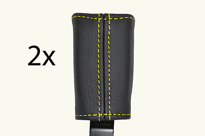 yellow stitch FITS BMW 3 SERIES E36 92-98  2X FRONT SEAT BELT STALK  COVERS ONLY