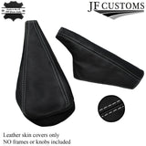 WHITE DOUBLE STITCH FITS MINI COOPER CLASSIC LEATHER GEAR & HANDBRAKE GAITER