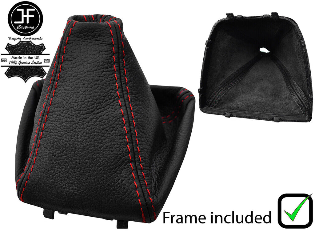 RED STITCH LEATHER MANUAL GEAR + PLASTIC FRAME FOR FORD TRANSIT CONNECT 14-18