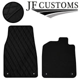 BLACK  DIAMOND STITCH VINYL 4XTAILORED FLOOR CARPET FOR PORSCHE TAYCAN 19-21 JF1