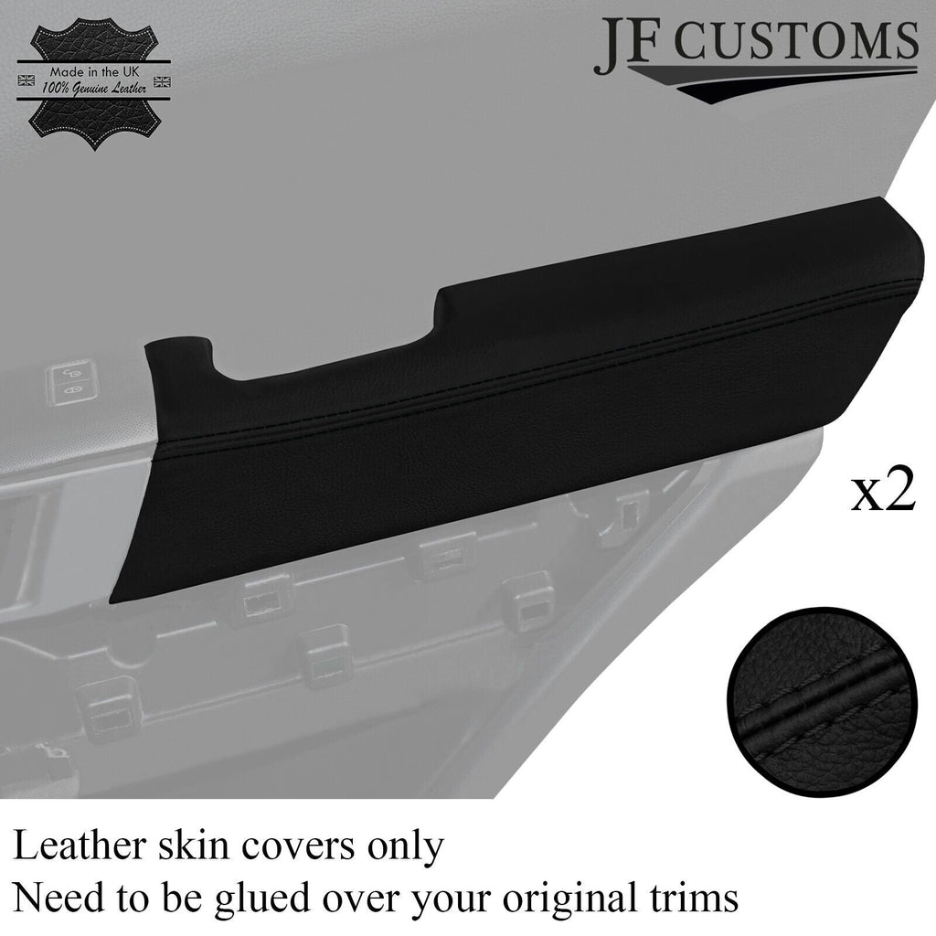 BLACK STITCH LEATHER 2X REAR DOOR CARD ARMREST COVER FOR RANGE ROVER L494 13-21