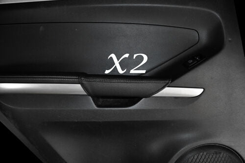 BLACK STITCH 2X FRONT DOOR HANDLE COVERS FITS MERCEDES ML CLASS W164 2005-2011