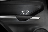 BLACK STITCH 2X FRONT DOOR HANDLE COVERS FITS MERCEDES ML CLASS W164 2005-2011