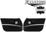 BLACK STITCH PERFORATED LEATHER 2X FRONT DOOR HANDLE COVER FOR BMW E90 E9X