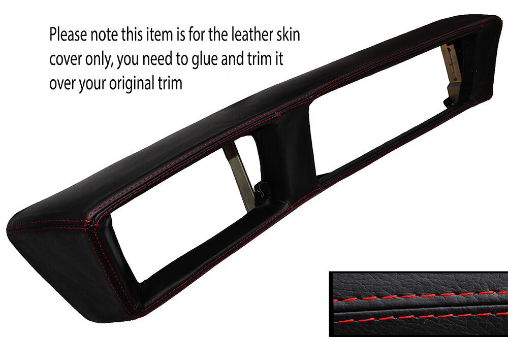 RED STITCH UPPER DASH DASHBOARD TRIM LEATHER SKIN COVER FITS ALFA ROMEO 75