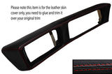 RED STITCH UPPER DASH DASHBOARD TRIM LEATHER SKIN COVER FITS ALFA ROMEO 75