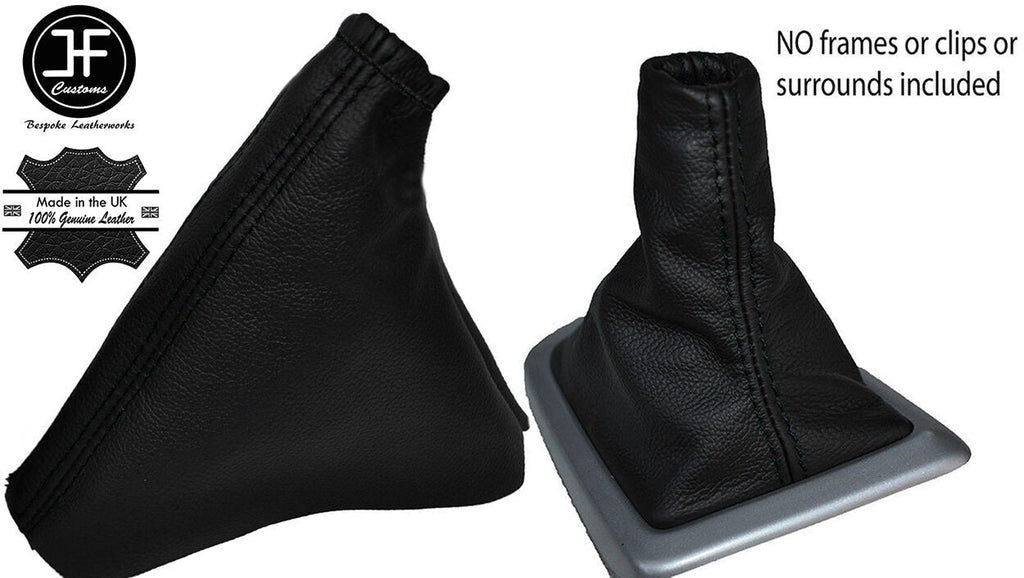 BLACK STITCHING REAL LEATHER GEAR & HANDBRAKE GAITER FITS HONDA CIVIC MK9 12-15