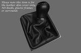 BLACK STITCHING FITS VW GOLF 7 MK7 VII JETTA 2013+ LEATHER GEAR GAITER ONLY