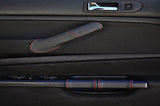 red stitch FITS VW BORA 98-05 2X FRONT LEATHER DOOR HANDLE COVERS CUSTOM NEW