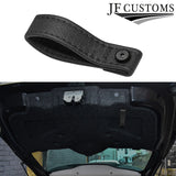 BLACK LEATHER TAILGATE BOOT PULL STRAP HANDLE FITS FIAT 500 ABARTH 07-16