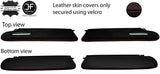 RED STITCH LEATHER & SUEDE 2X SUN VISORS COVERS FOR HONDA S2000 99-09 STYLE 2