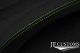 GREEN STITCH 3X DASH TRIM LEATHER SKIN COVERS FITS LAND ROVER DEFENDER 07-14