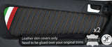 YELLOW STICH ITALIAN FLAG 2X DOOR CARD TRIM LEATHER COVER FOR ALFA ROMEO GTV 916
