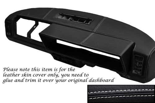 WHITE STITCHING FITS FIAT X1/9 X19 DASH DASHBOARD LEATHER SKIN COVER ONLY