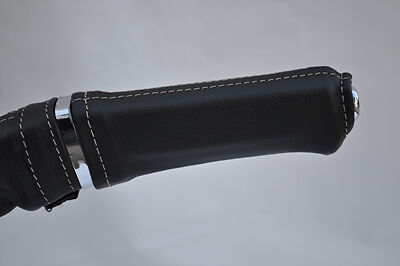 white stitch FITS ALFA ROMEO 166 LEATHER HANDBRAKE HANDLE COVER ONLY CUSTOM NEW