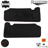 FITS NISSAN 370Z 09-20 ORANGE CROSS STITCH LEATHER 2X SUN VISOR COVERS