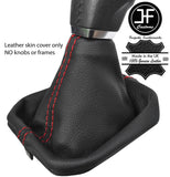 RED STITCH TOP GRAIN LEATHER MANUAL GEAR GAITER FITS RANGE ROVER EVOQUE 11-17