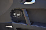 FITS AUDI TT 2006-2011 2X red stitch DOOR HANDLE COVERS CUSTOM NEW MADE IN UK