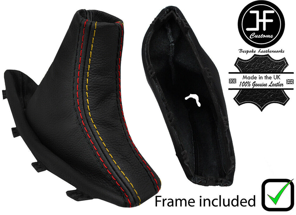 GERMAN STITCH & BLACK STITCHING LEATHER HANDBRAKE+PLASTIC FRAME FOR BMW X3 E83
