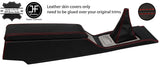 RED STITCH CONSOLE+ARMREST+GEAR LEATHER COVERS FITS DATSUN 280ZX S130 78-83
