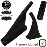 BLACK BLACK STRIPE HANDBRAKE LEATHER+BASE KIT FOR VW GOLF 2 MKII GTI G60 RALLYE