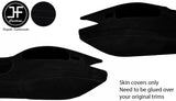 BLACK STITCH 2X KNEE PAD SUEDE COVERS FITS PORSCHE CARRERA 996 97-04 STYLE 2