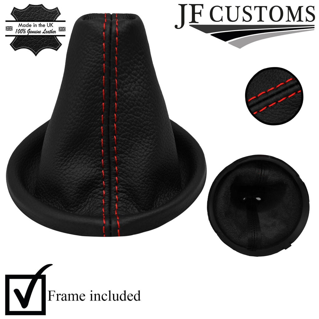 RED STITCH LEATHER MANUAL GEAR GAITER + FRAME FOR SKODA ROOMSTER 2006-2014