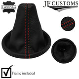 RED STITCH LEATHER MANUAL GEAR GAITER + FRAME FOR SKODA ROOMSTER 2006-2014