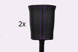 purple stitch FITS MGF MGTF MK1 MK2 1995-2002 2X SEAT BELT STALK LEATHER COVERS