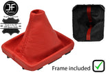RED REAL LEATHER MANUAL GEAR GAITER +PLASTIC FRAME FOR VW PASSAT B6 2006-2010
